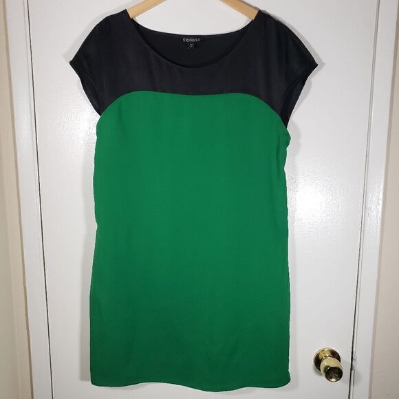 Express Color Block Short Sleeve Short Dress Size M - Picture 1 of 7